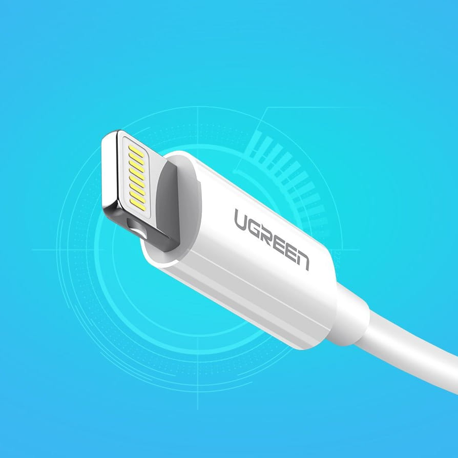Kabel USB-A zu Lightning MFi, Ugreen 2.4A, 1m, Weiß