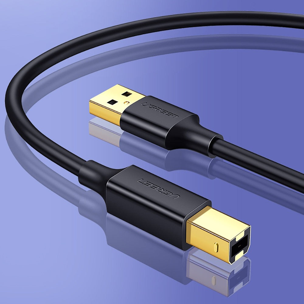 Druckerkabel USB-A (Stecker) auf USB Typ B (Stecker), Ugreen US135, 1,5 m, Schwarz
