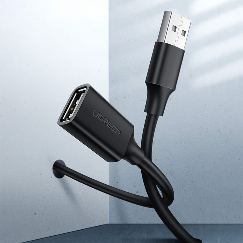 Adapterkabel USB (Buchse) - USB (Stecker), Ugreen 2.0 480Mb/s, 3 m, Schwarz