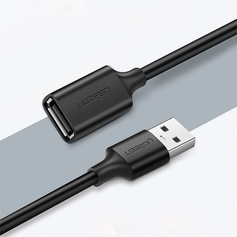 Adapterkabel USB (Buchse) - USB (Stecker), Ugreen 2.0 480Mb/s, 3 m, Schwarz