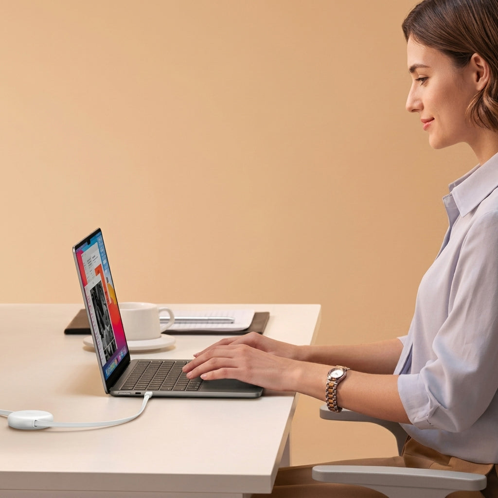 Einziehbares Kabel USB-C zu USB-C, 100W PD, Ugreen L531 Nexode, 1 m, Weiß