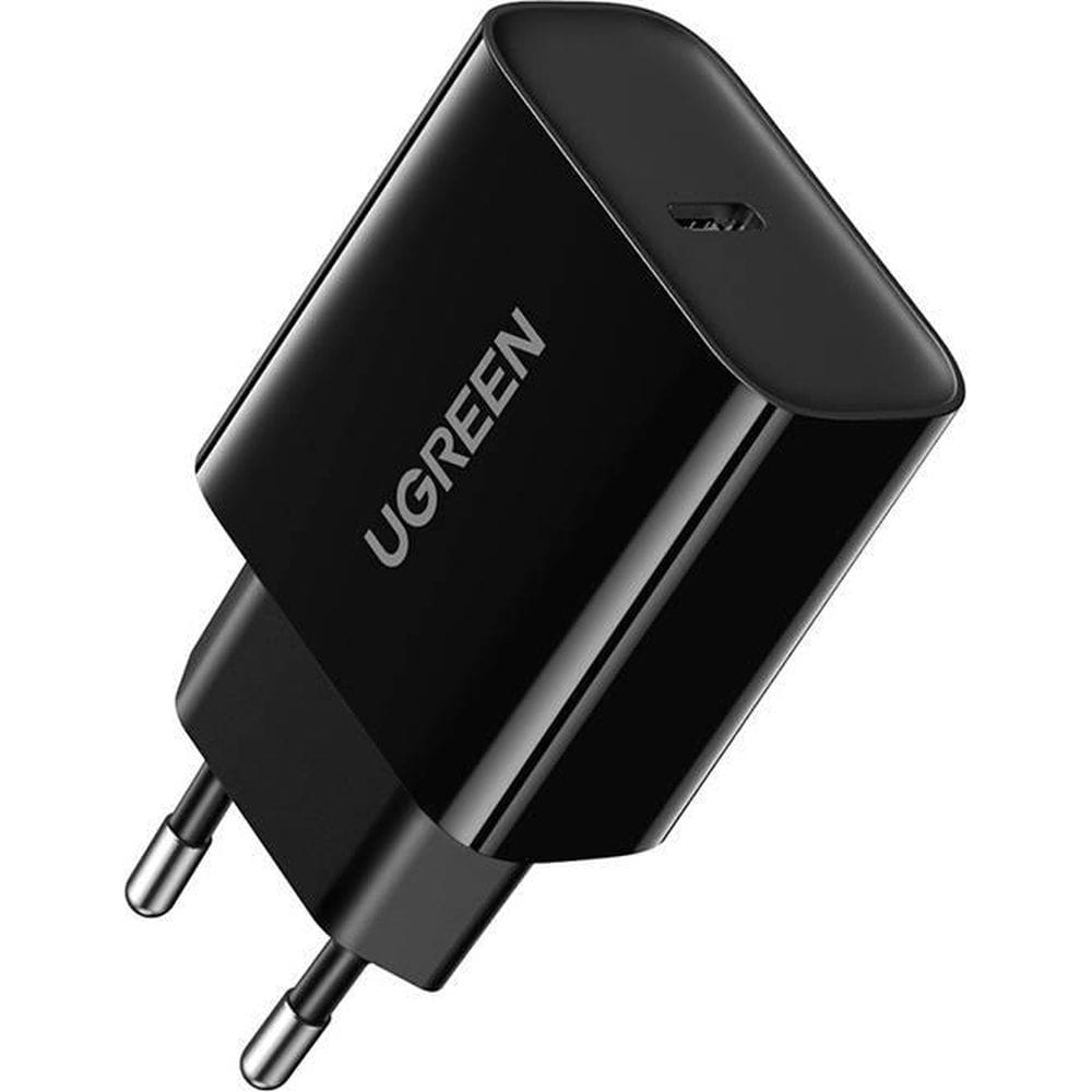 Schnell-Ladegerät, Ugreen USB-C, QC 4.0, PD 20W, Schwarz