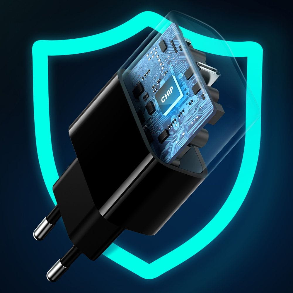 Schnell-Ladegerät, Ugreen USB-C, QC 4.0, PD 20W, Schwarz