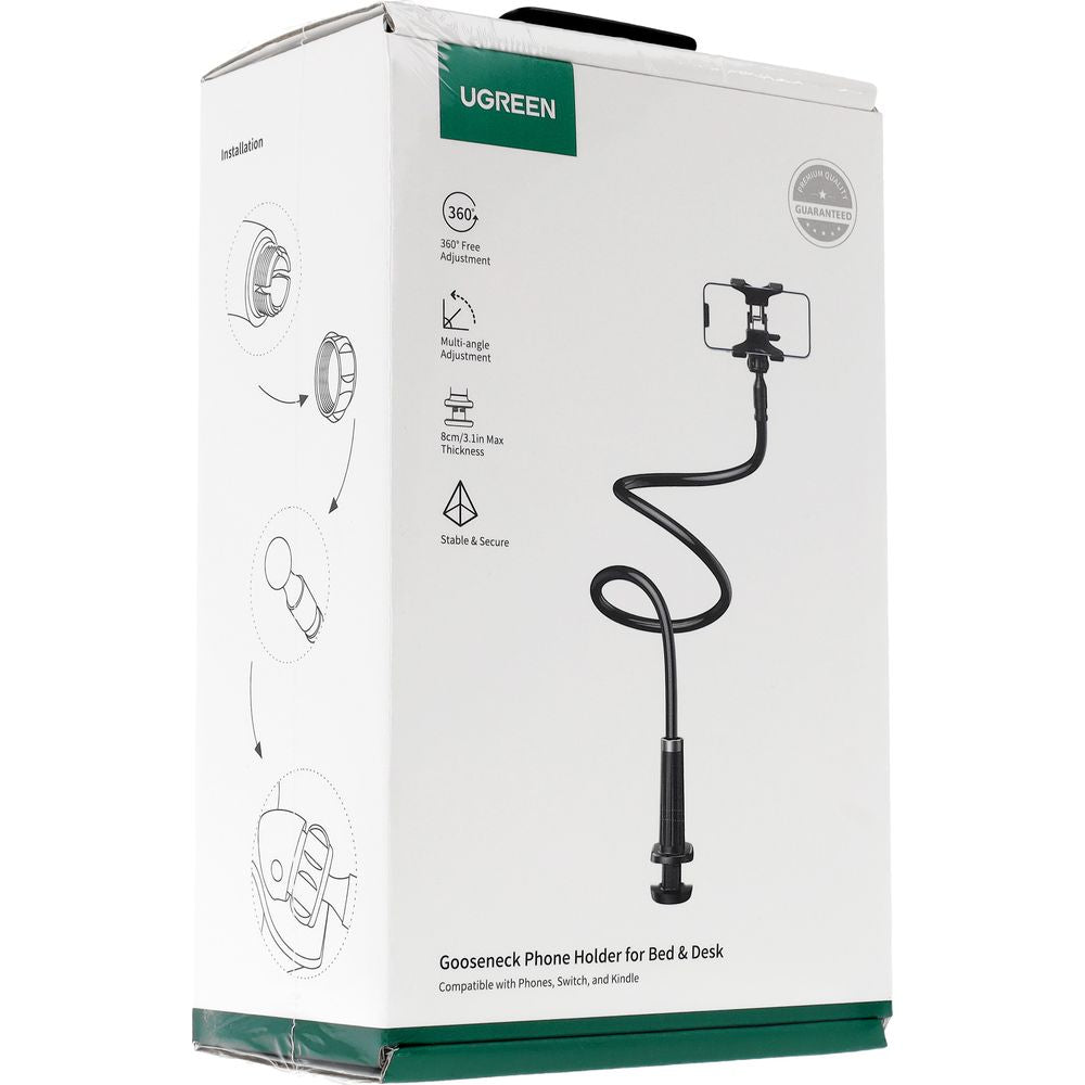 Halterung, Griff für Schreibtisch für Handy / Tablet von 4" bis 7,2", Ugreen LP 113, Schwarz