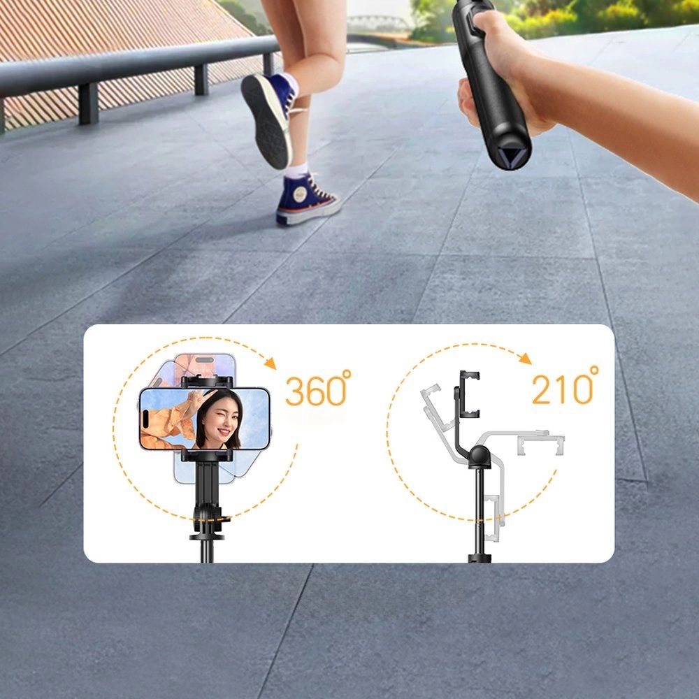 Halterung, Stab, Stativ mit Fernbedienung mit adapter 1/4", 1,6m, Ugreen LP586 Selfie Stick Tripod Bluetooth, Schwarz