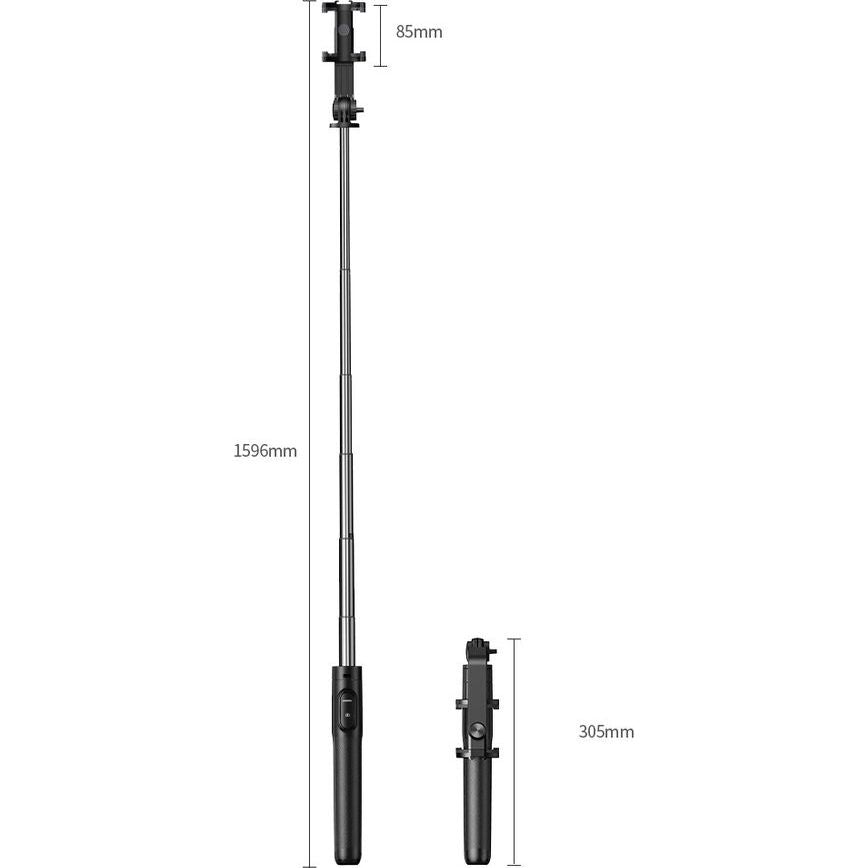 Halterung, Stab, Stativ mit Fernbedienung mit adapter 1/4", 1,6m, Ugreen LP586 Selfie Stick Tripod Bluetooth, Schwarz
