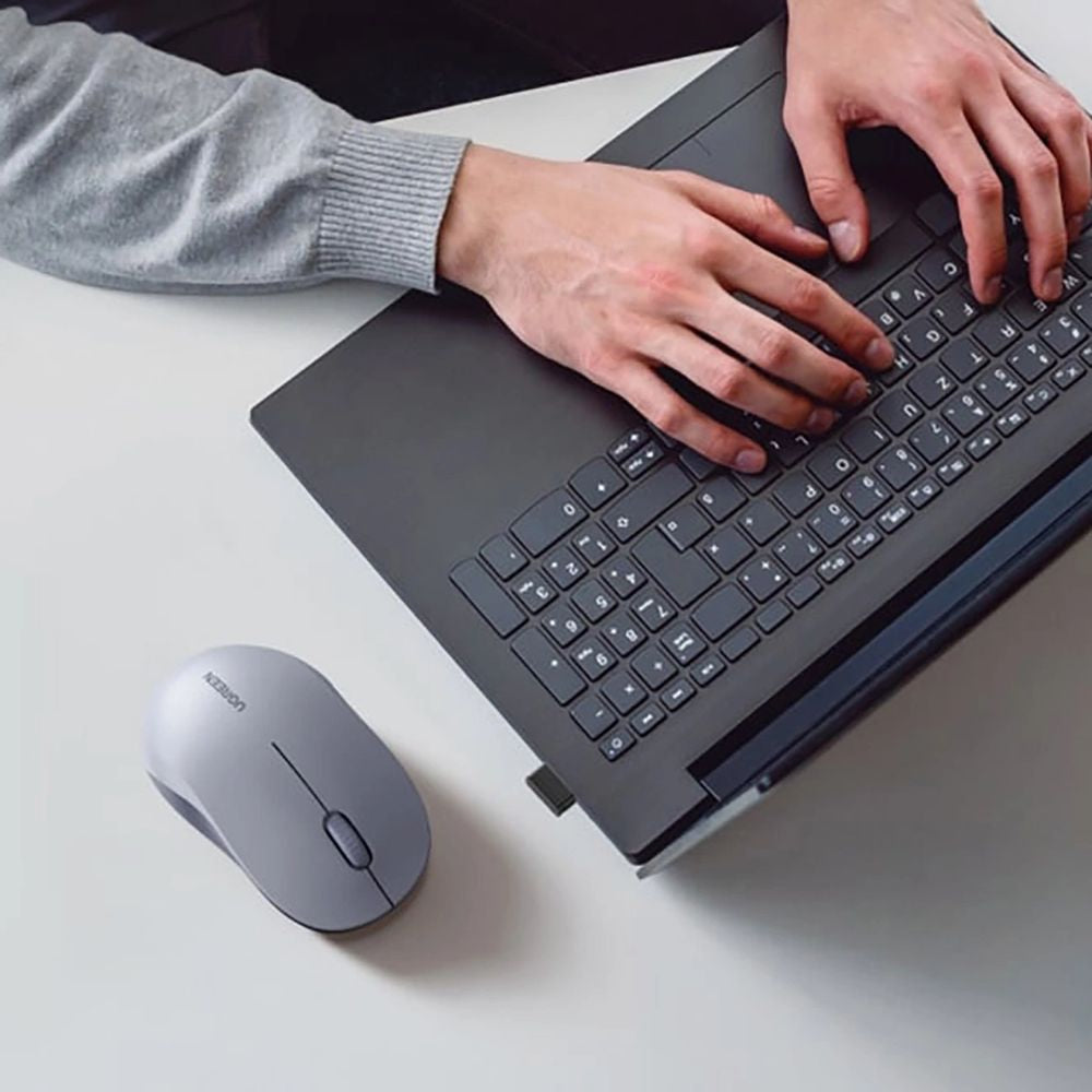 Kabellose Maus, Bluetooth 5.4, 2.4 GHz USB-A, 4000 DPI, Ugreen M331, Grau