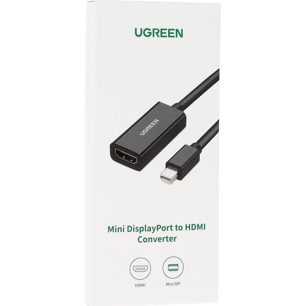 Adapter Mini DisplayPort Thunderbolt 2.0 (Stecker) zu HDMI (Buchse), 0,25 m, Ugreen MD112, Schwarz