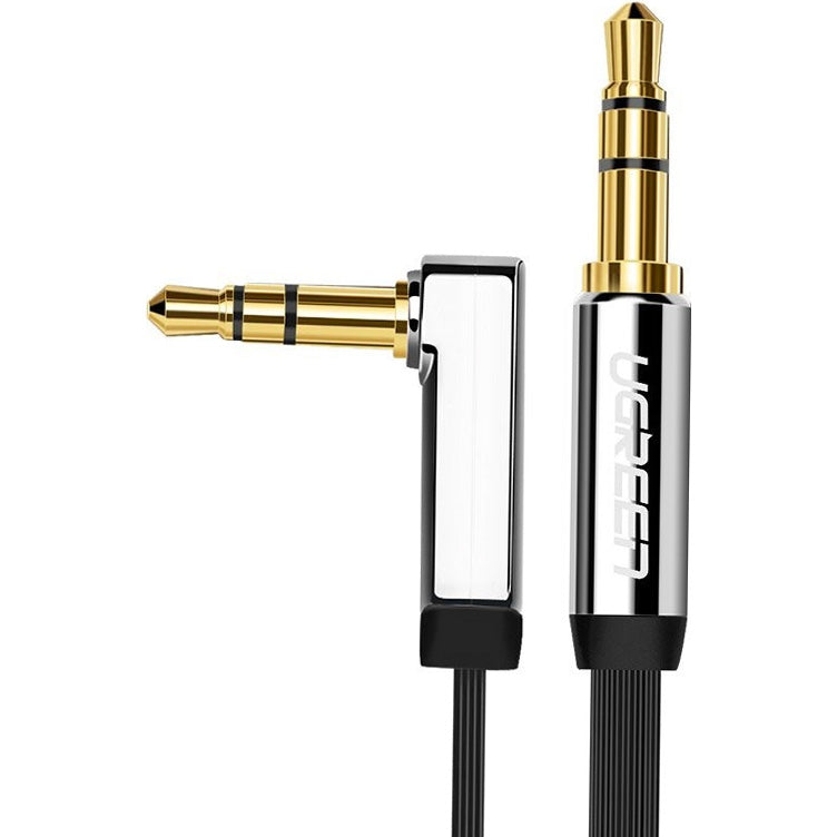 Audiokabel Mini Jack 3,5 mm zu AUX, Ugreen, 1 m, Schwarz mit grauen Steckern