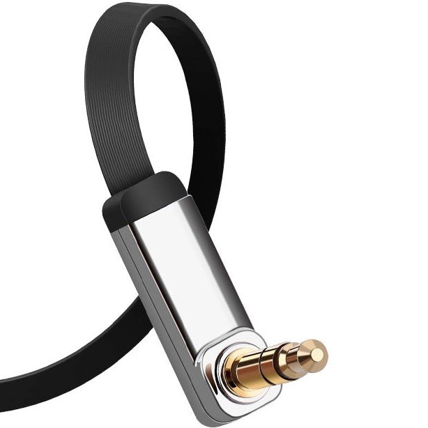Audiokabel Mini Jack 3,5 mm zu AUX, Ugreen, 1 m, Schwarz mit grauen Steckern