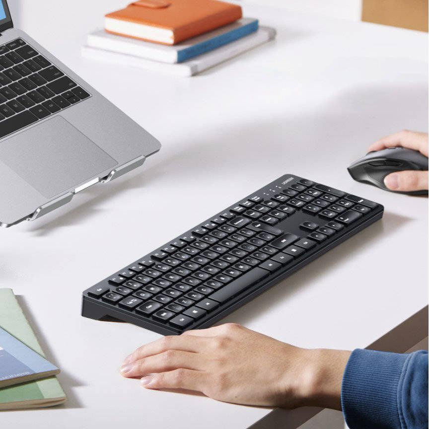 Kabelloses Tastatur-Maus-Set, Ugreen MK006, Bluetooth 5.0, 2.4GHz USB-A, 4K DPI , Schwarz