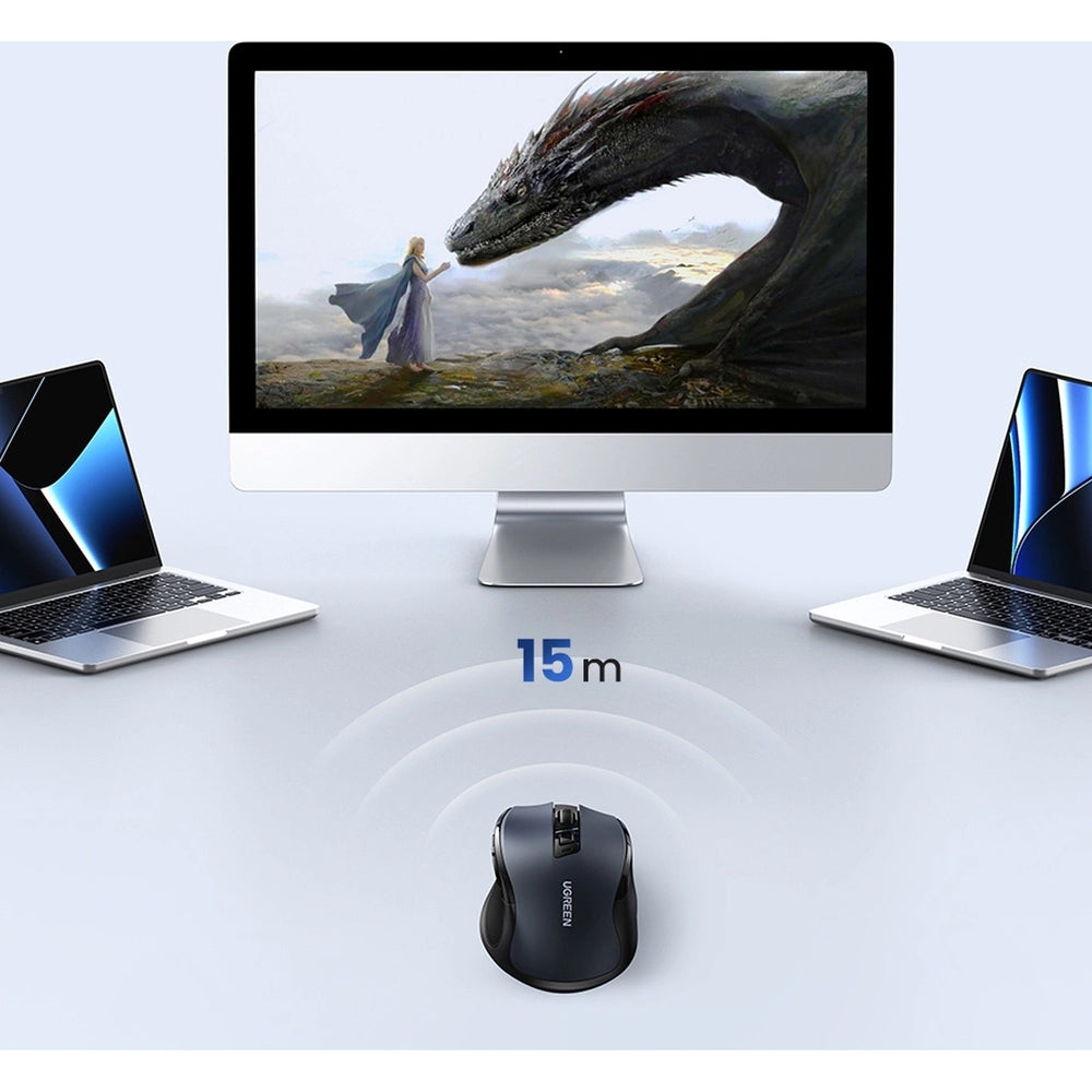 Kabellose Maus Ugreen MU006, 2.4 GHz USB-A, 4000 DPI, Schwarz
