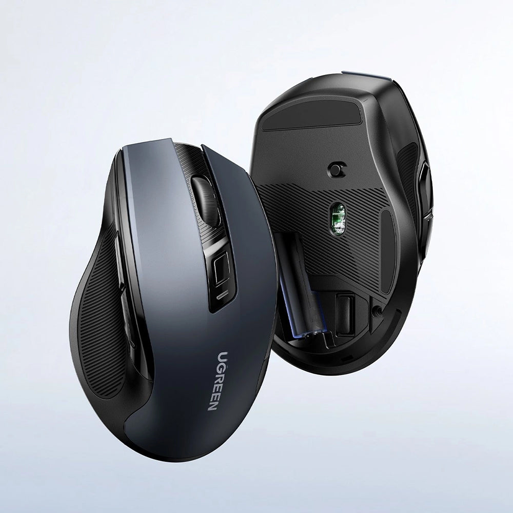 Kabellose Maus Ugreen MU006, Bluetooth 5.0, 2.4 GHz USB-A, 4000 DPI, Schwarz