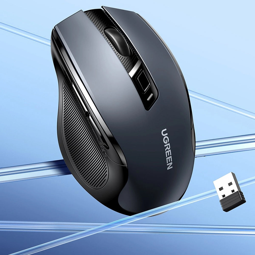 Kabellose Maus Ugreen MU006, Bluetooth 5.0, 2.4 GHz USB-A, 4000 DPI, Schwarz
