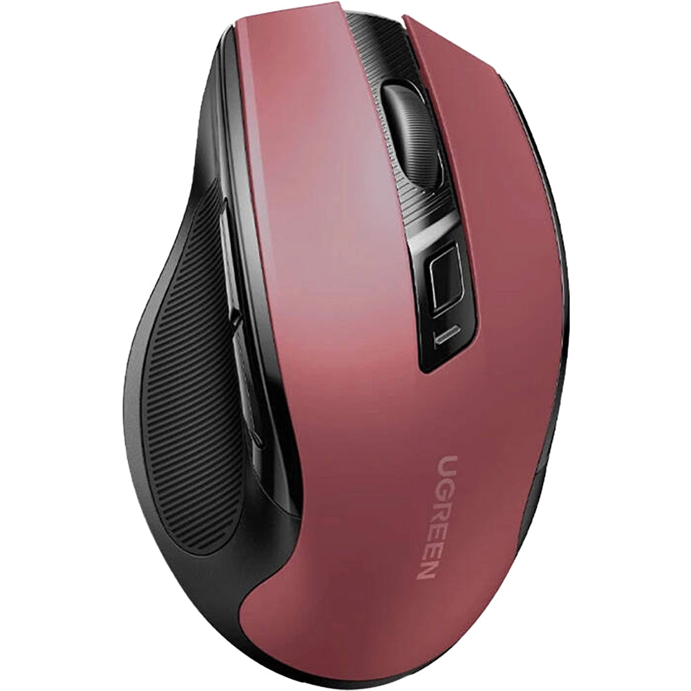 Kabellose Maus Ugreen MU006, Bluetooth 5.0, 2.4 GHz USB-A, 4000 DPI, Burgunderrot