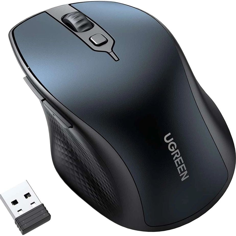 Kabellose ergonomische Maus, Ugreen MU101 Ergonomic Wireless Mouse, USB 2.4GHz, Bluetooth, Blau