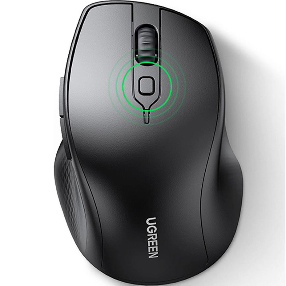 Kabellose ergonomische Maus, Ugreen MU101 Ergonomic Wireless Mouse, USB 2.4GHz, Bluetooth, Schwarz