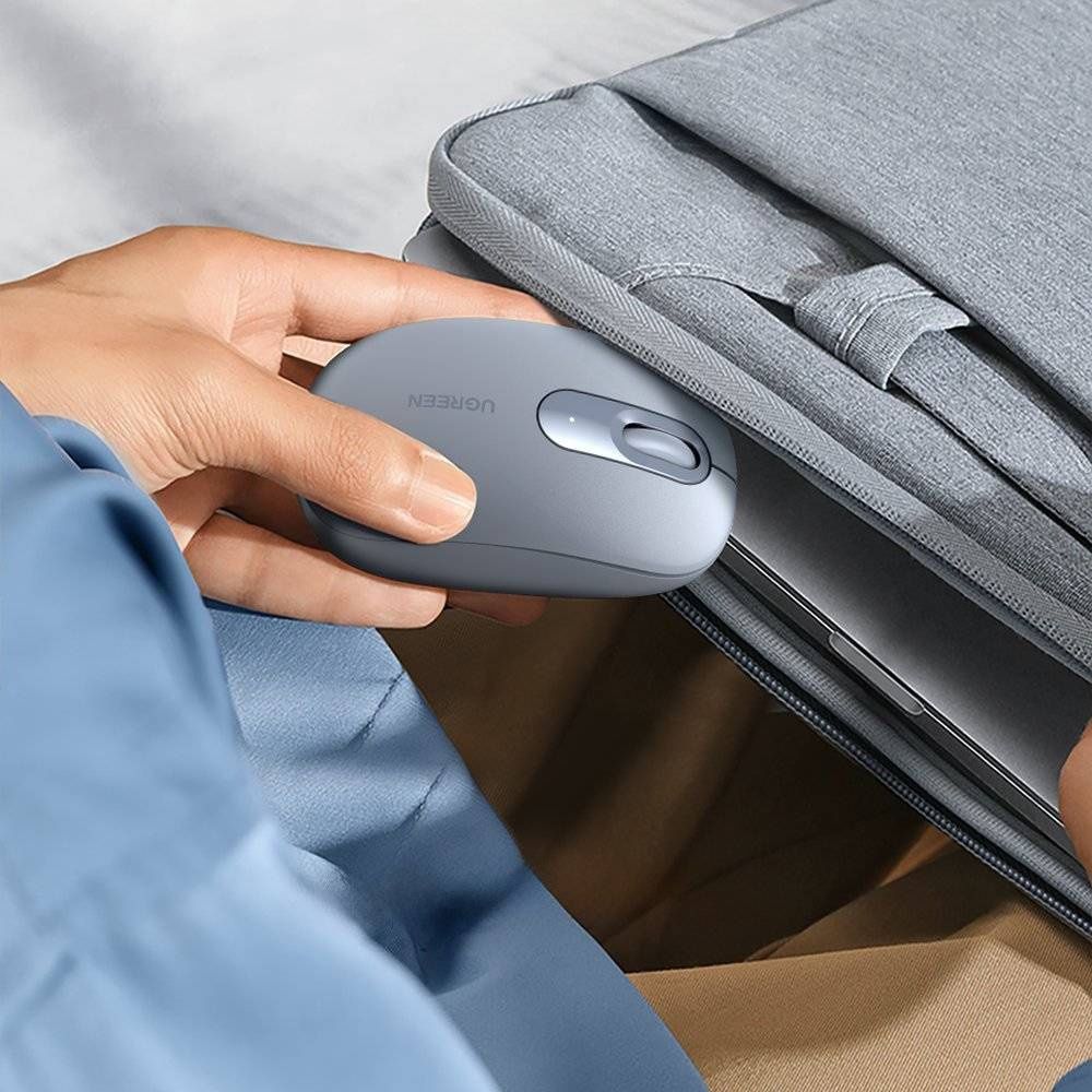 Kabellose optische Maus, Ugreen MU105 Wireless Mouse, USB 2.4GHz, Hellblau und Grau