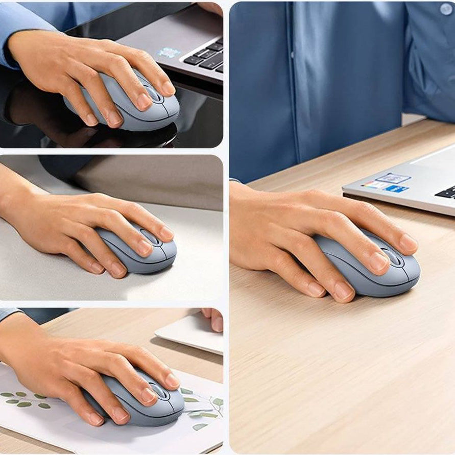Kabellose optische Maus, Ugreen MU105 Wireless Mouse, USB 2.4GHz, Hellblau und Grau
