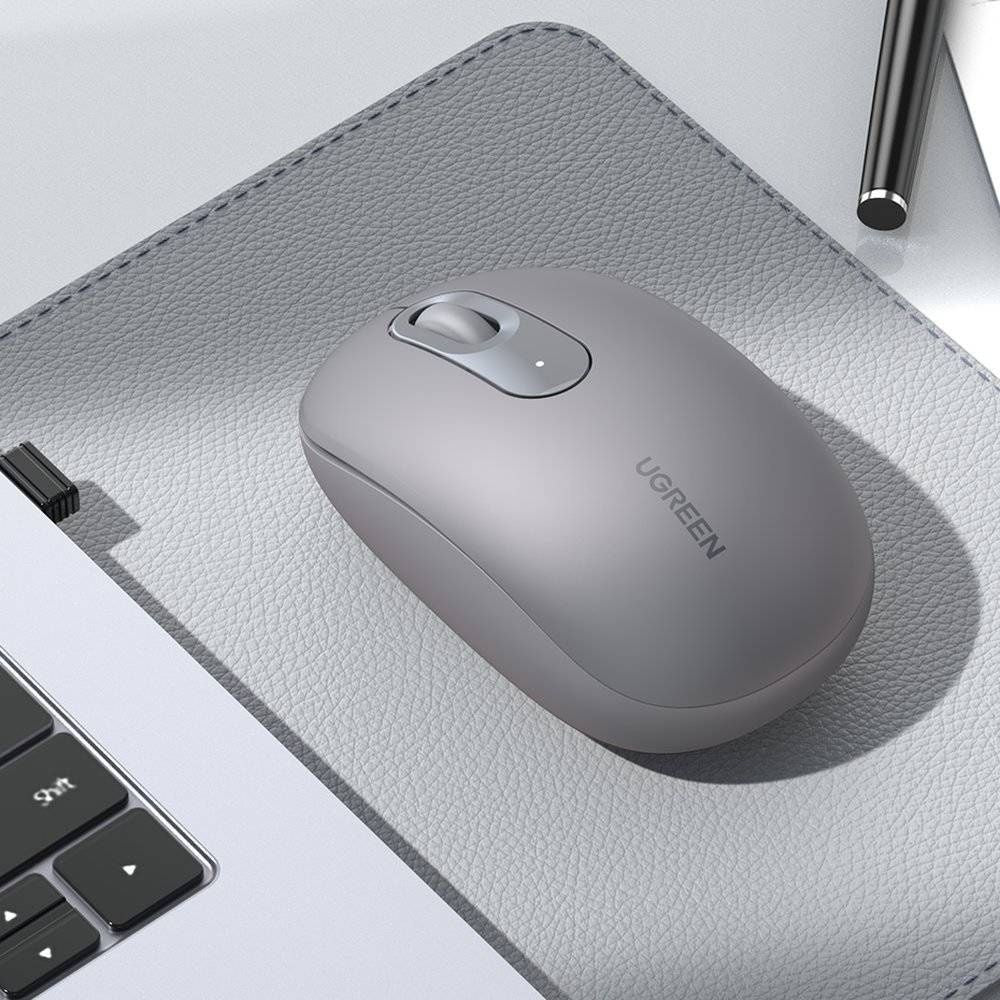 Kabellose optische Maus, Ugreen MU105 Wireless Mouse, USB 2.4GHz, Grau