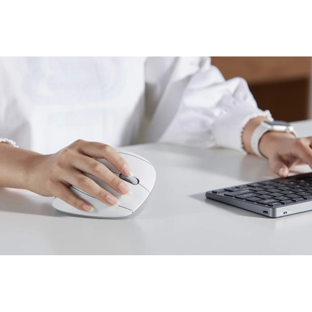 Ergonomische kabellose Maus, Ugreen M371, Bluetooth / 2.4 GHz USB, Weiß