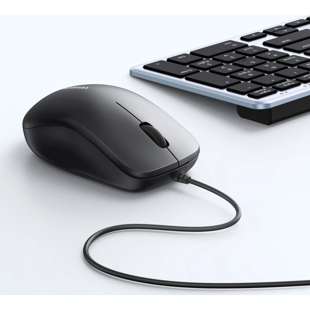Kabelgebundene ergonomische Maus, USB-A, 1200 DPI, Ugreen MU007, Schwarz