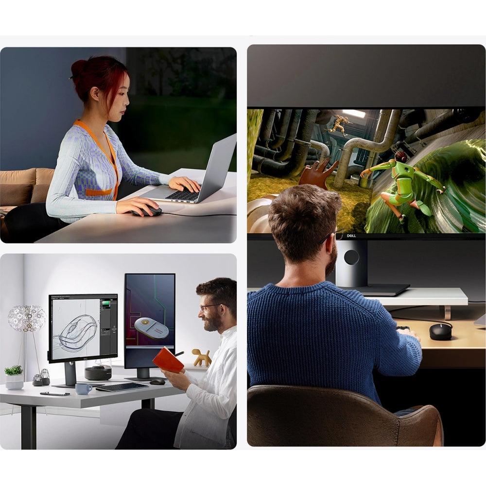 Kabelgebundene ergonomische Maus, USB-A, 1200 DPI, Ugreen MU007, Schwarz