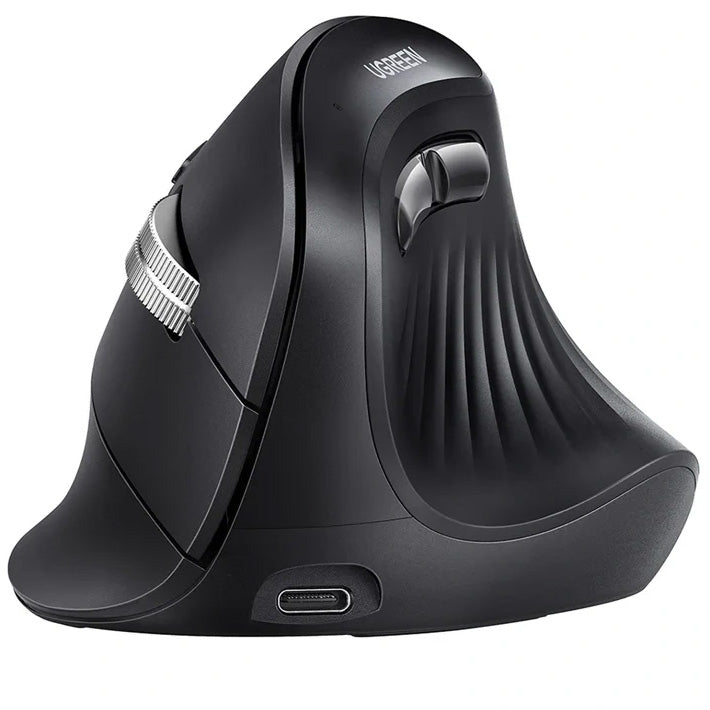 Ergonomische kabellose optische Maus, Ugreen MU008Smini, Bluetooth 5.0 und 2.4 GHz USB, Schwarz
