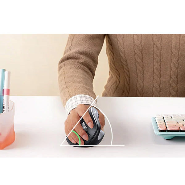 Ergonomische kabellose optische Maus, Ugreen MU008Smini, Bluetooth 5.0 und 2.4 GHz USB, Schwarz
