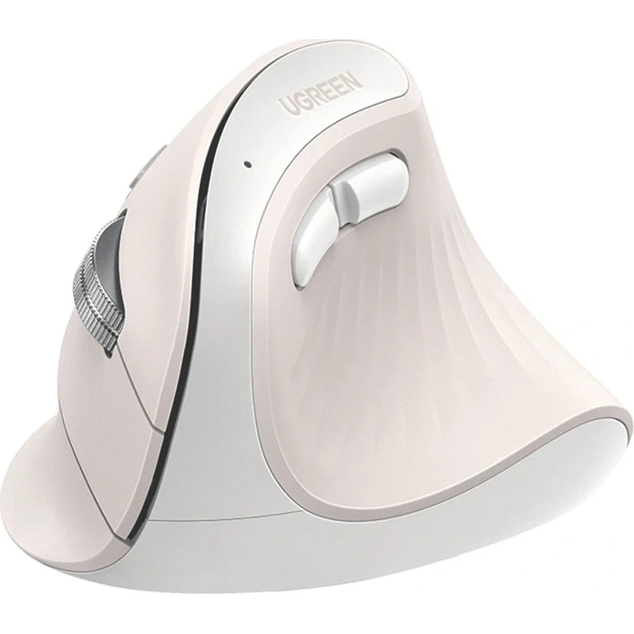 Ergonomische kabellose optische Maus, Ugreen MU008mini, Bluetooth 5.0 und 2.4 GHz USB, Weiß