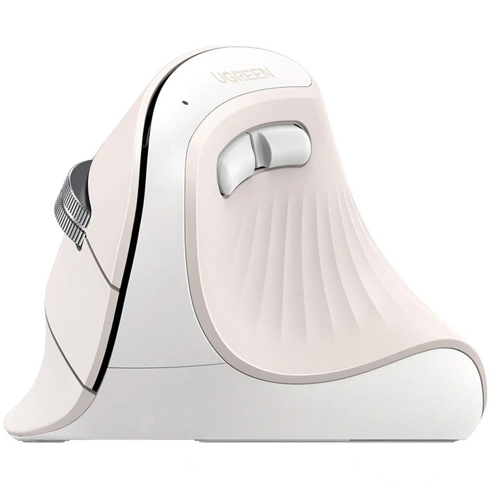 Ergonomische kabellose optische Maus, Ugreen MU008mini, Bluetooth 5.0 und 2.4 GHz USB, Weiß