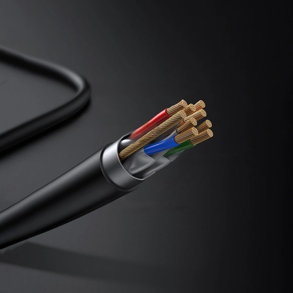 LAN Ethernet Netzwerkkabel RJ45 Cat 7 F/FTP, Ugreen NW107, 10 Gbps, 15 m, Schwarz