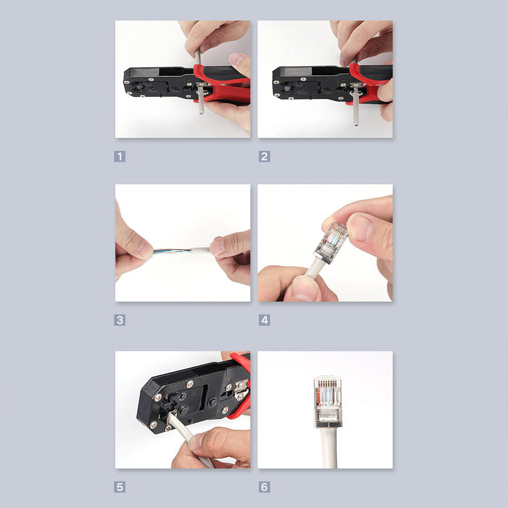 Stecker RJ45, 8P8C, UTP, Cat 6 / Cat. 5 / Cat. 5e, 10 Stück, Silber