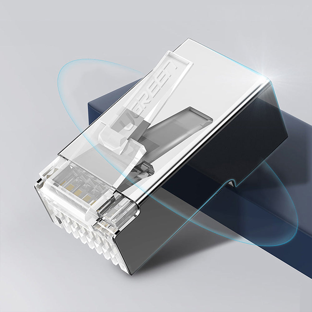 Stecker RJ45, 8P8C, UTP, Cat 6 / Cat. 5 / Cat. 5e, 10 Stück, Silber