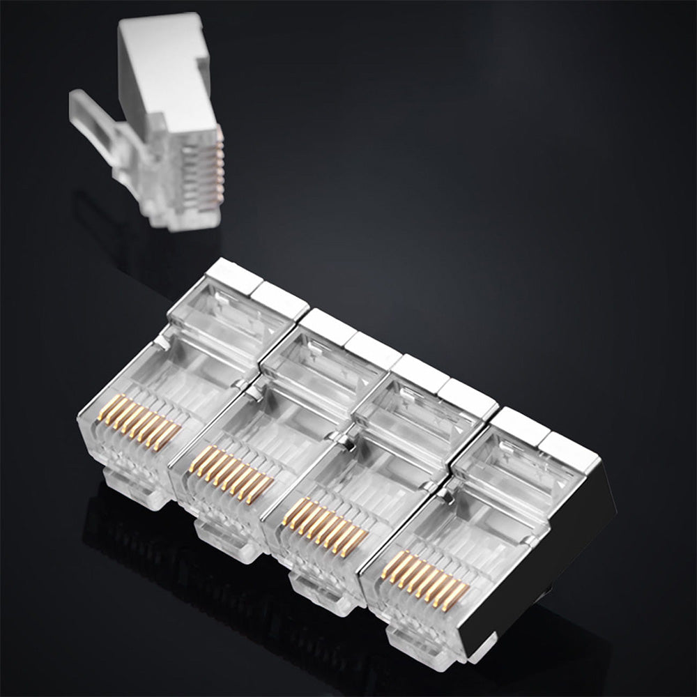 Stecker RJ45, 8P8C, UTP, Cat 6 / Cat. 5 / Cat. 5e, 10 Stück, Silber