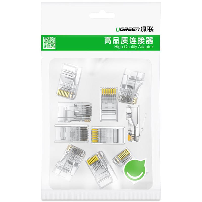Stecker RJ45, Cat 6, Ugreen, 100 Stück, Transparent