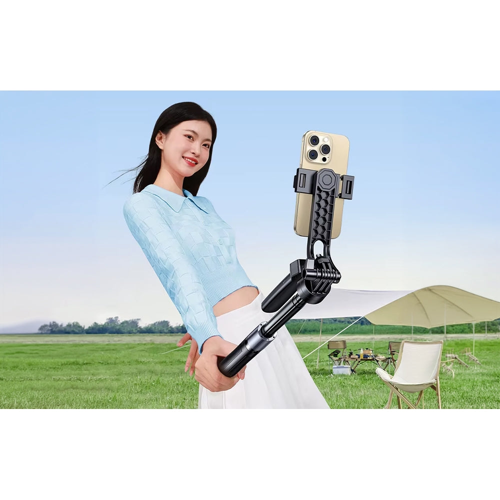 Halterung, Stab, 4-Bein-Stativ mit Fernbedienung, 1,7m, Ugreen P849 Selfie Stick Bluetooth, Schwarz