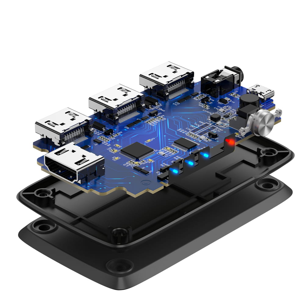 Splitter / Schalter mit Fernbedienung HDMI (Buchse) zu 3x HDMI (Buchse), Ugreen Splitter Switch, 4K, 30Hz, Schwarz
