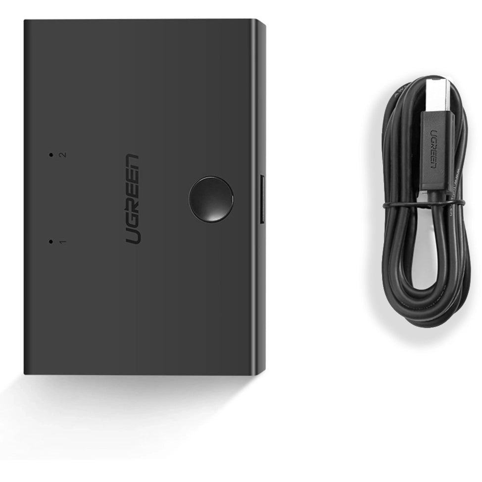 Switch Ugreen Sharing Switch 2in1 Out 30345, 2xUSB-B - USB-A, Schwarz