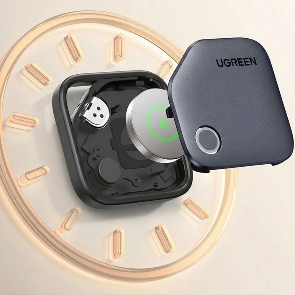 Bluetooth-Ortungsgerät / Tracker auf Bluetooth 5.3 für Smartphones und Tablets der Galaxy-Serie, Ugreen Tracker CM829, 2 Stück, Schwarz