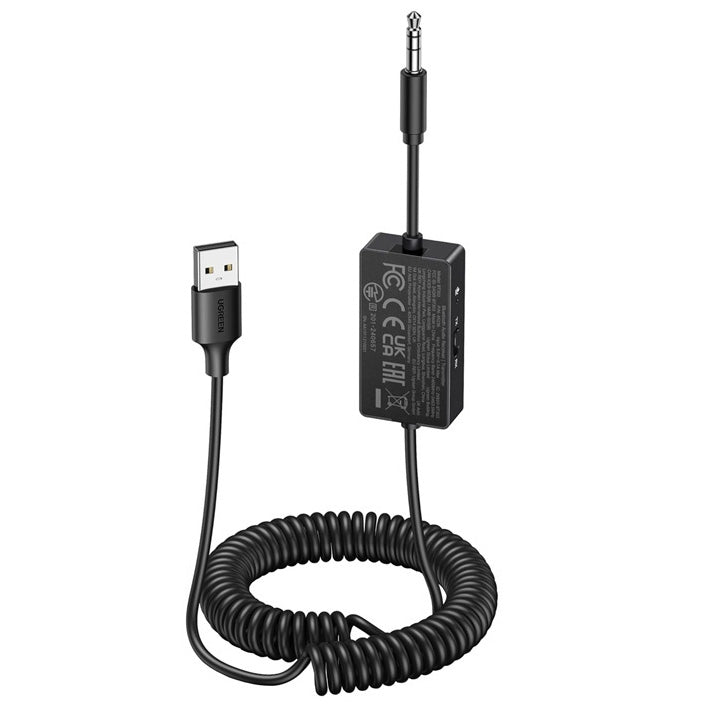 Bluetooth-Transmitter/Receiver 5.4 mit 3.5 mm Klinke AUX TX/RX, Ugreen BT303, Schwarz