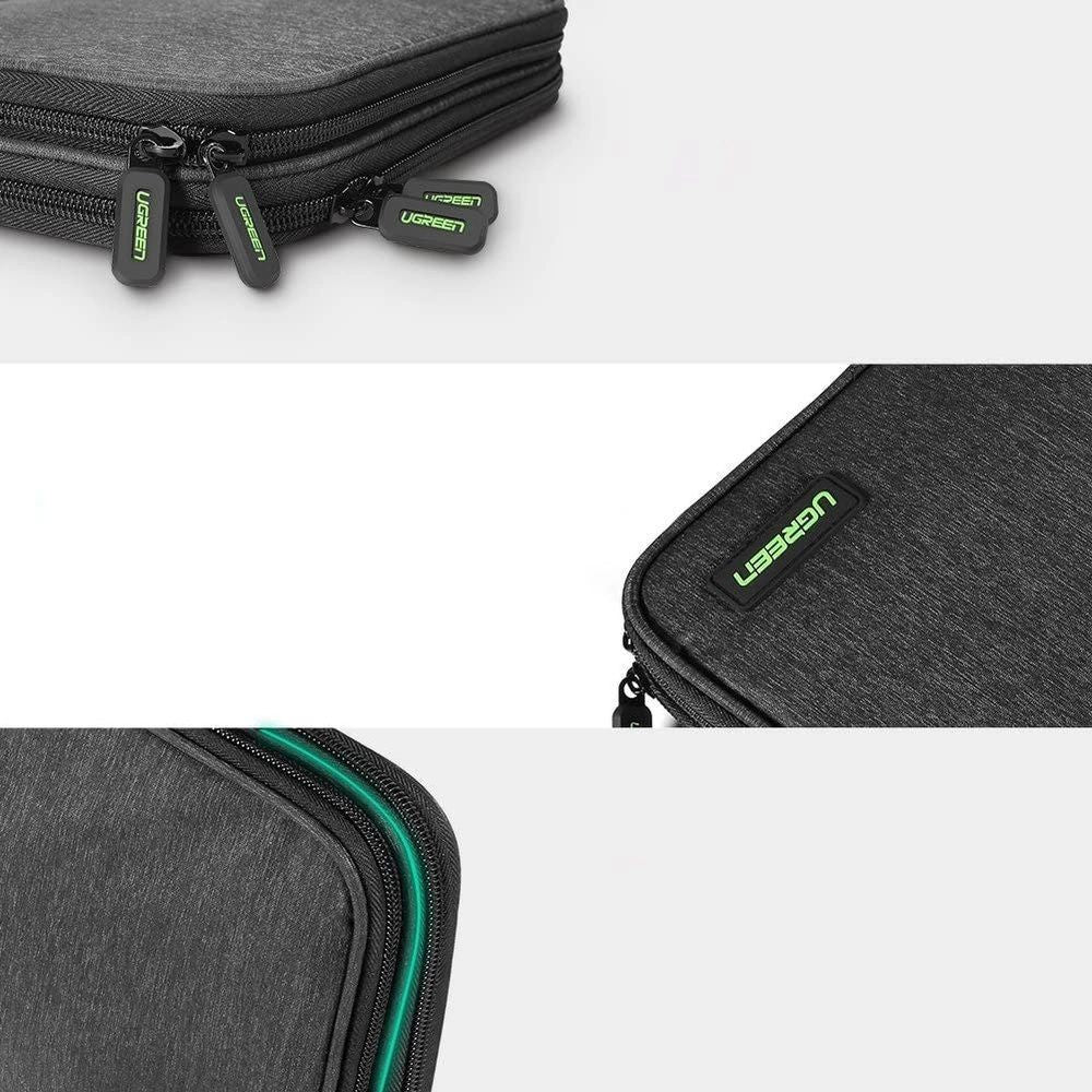 Hülle / Box / Organizer für HDD / SSD, Tablet, Handy und Zubehör, Ugreen LP149, Grau-Schwarz