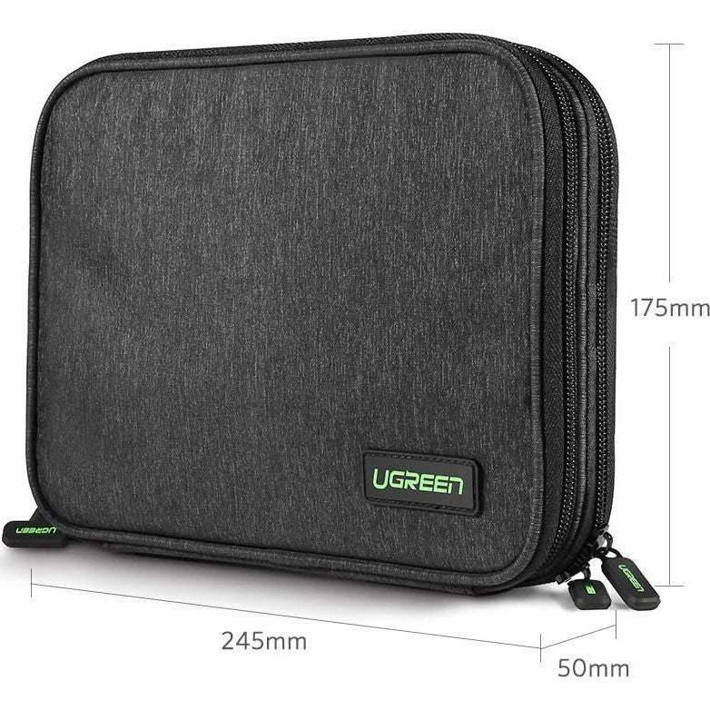 Hülle / Box / Organizer für HDD / SSD, Tablet, Handy und Zubehör, Ugreen LP149, Grau-Schwarz