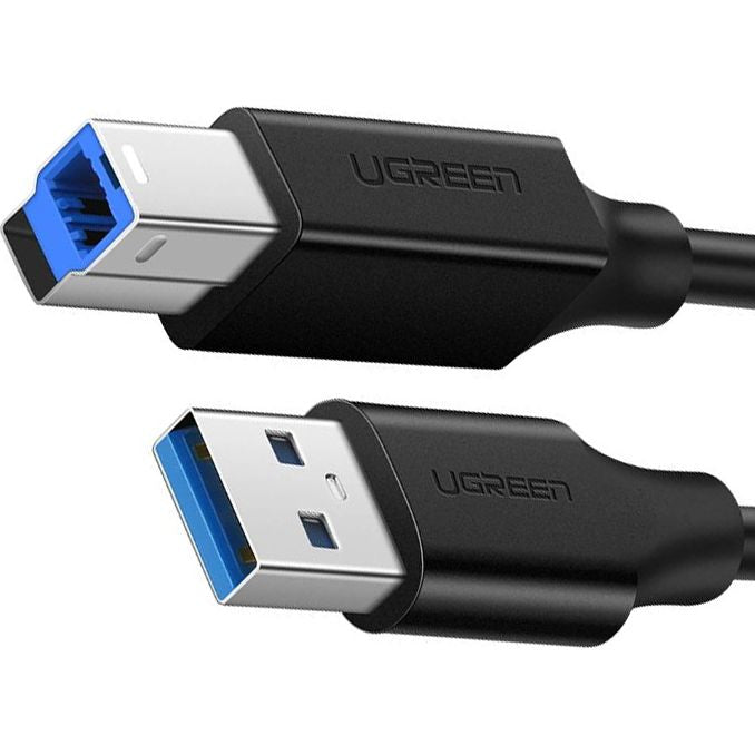 Druckerkabel USB-A 3.0 (Stecker) auf USB Typ B (Stecker), Ugreen US210, 1 m, Schwarz