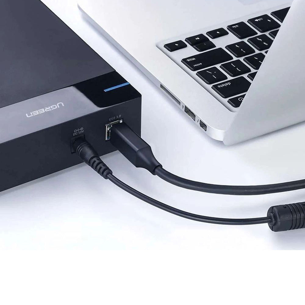 Druckerkabel USB-A 3.0 (Stecker) auf USB Typ B (Stecker), Ugreen US210, 1 m, Schwarz
