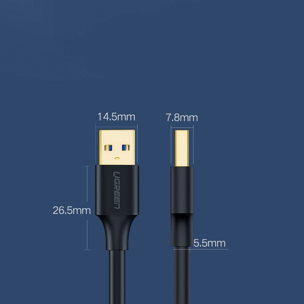 Kabel Ugreen USB 3.2 / USB-A (Typ A Stecker), 5 Gbps, 1 m, Schwarz