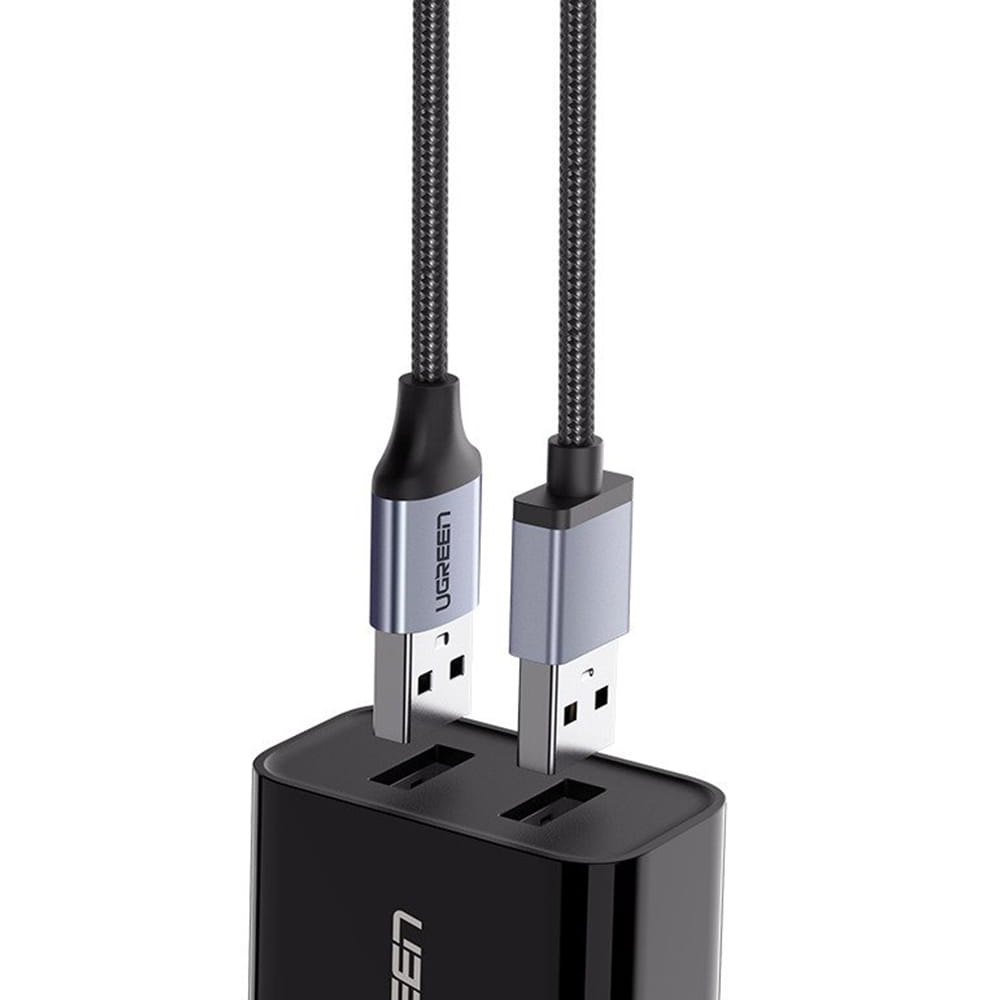 Kabel USB-A zu Micro-USB, 1m, QC 3.0, 2.4A, Ugreen, Schwarz