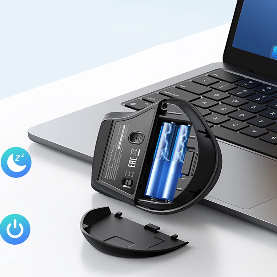 Kabellose optische Maus, Ugreen Wireless Optical Mouse, Bluetooth 5.4 / USB 2.4 GHz 5000 DPI, Schwarz