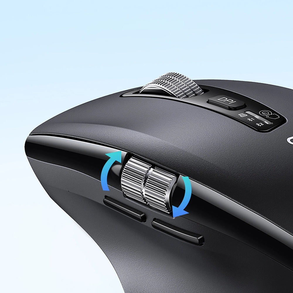 Kabellose optische Maus, Ugreen Wireless Optical Mouse, Bluetooth 5.4 / USB 2.4 GHz 5000 DPI, Schwarz