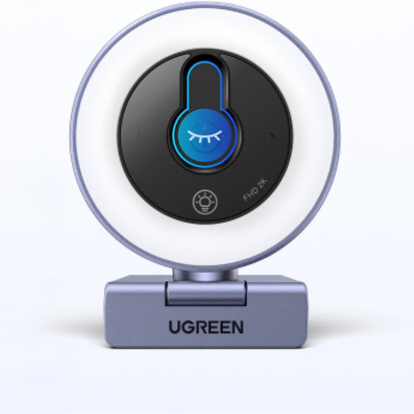 Ugreen CM910 Webcam mit Mikrofon für Laptops, 2K, 30 FPS, USB, LED